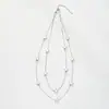 Collar NK-358 de Doble Capa con Goteo de Aceite Blanco Cadena para Suéter de Otoño e Invierno Moda Femenina Versátil Estilo Coreano Joyería Decorativa Colgante