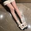 Nova versão de couro bovino para primavera de 2025 ~ Sapatos Mary Jane femininos com costura em arco e cabeça redonda, todos os tipos de pele de carneiro, antienvelhecimento