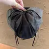 Pinza de garra para coleta alta con lazo de malla estilo coreano con cintas para mujer, con un diseño de alta gama y único, accesorio para el cabello medio recogido