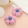 Novo Estilo Flor de Tecido Xadrez Girassol Algodão Flor de Cinco Pétalas diy Acessórios de Cabelo Sapatos e Chapéus Sapatos e Chapéus Decorativos Flores