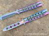 Cuchillo de mariposa de acero inoxidable Herramienta de práctica Herramienta de entrenamiento de mariposa americana Peine de práctica Cuchillo de entrenamiento Peine con recubrimiento de titanio