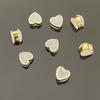 Tapones de Silicona para Oídos con Forma de Corazón Accesorios para Joyería DIY Antideslizantes Anticaída Tachuelas de Corazón Doradas de 18K Venta al por Mayor