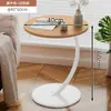 Mesa pequeña minimalista moderna mesa de café pequeña móvil mesa de noche para sala de estar dormitorio mini mesa de esquina estante de almacenamiento para el hogar