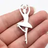63X23Mm 5.9g Prata Antiga Acessórios DIY Peças de Joia Fabricante Atacado Pingente Bailarina