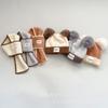 Estilo coreano estilo ins para niños estilo western color liso forro polar borde simple gorro protección cálida para el cuello bufanda para bebé
