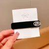 Grampo de Cabelo Quebrado de Veludo High-end Estilo Coreano Retro com Franja Clipe Lateral Simples Elegante Clipe BB Grampo de Cabelo Versátil para Mulheres