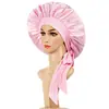 Amazon Venta al por mayor Transfronteriza Gorro de Noche de Satén Pañuelo para la Cabeza Lazo Cinta de Alta Elasticidad Sombrero para Mujer Imitación de Seda Gorro para el Cuidado del Cabello