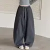 Pantalones Scimitar de Jazz Danza Estilo Coreano para Niñas Niños Grandes Hip Hop Caída 2026 Americano Europeo Adelgazantes Cubre Piernas Pantalones de Pierna Ancha