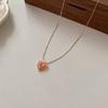 Nuevos Pendientes de Tulipán Amor Francés de Aguja de Plata S925 Cadena Clavícula de Perla Melocotón Dulce de Lujo Ligero Trendy