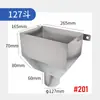 Embudo de Lluvia de Acero Inoxidable 304, Colector de Agua de Tubería de Drenaje Engrosada, Embudo de Acumulación de Agua de Pared, Embudo de Drenaje Cuadrado 201