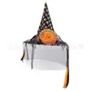 Atacado do Fabricante Transfronteiriço Novos Chapéus de Mago Estampados para Halloween, Chapéus de Bruxa, Chapéus de Adereços para Fantasias de Festa