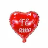 Balão de filme de alumínio de 10 polegadas para o Dia dos Namorados em espanhol Te Amo confissão balão pequeno romântico para o Dia dos Namorados decoração de festa balão