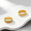 Tendência Ins Influenciador Europeu e Americano Anel de Aço Inoxidável Banhado a Ouro 18K com Design de Grade, Anel Rotativo Anti-Estresse Venda por Atacado