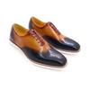 Zapatos de cuero para hombre, zapatos casuales de negocios de cuero genuino, zapatos de hombre hechos a mano de moda a juego con colores, zapatos planos con cordones que combinan con todo. Transfronterizo.
