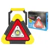 Luz de advertencia de trípode LED multifuncional para coche, luz de emergencia con carga solar, señal de advertencia de seguridad triangular para coche