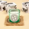 Vela Perfumada de Vidrio, Taza Rayada, Luz y Sombra, Cena Romántica a la Luz de las Velas, Vidrio con Forma de Corazón, Vela para Arreglo Festivo