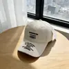 Boné de Baseball de Algodão Lavado Estilo Americano para Mulheres, Proteção Solar ao Ar Livre, Aba Curva, Letras Bordadas, Casual Versátil Novo Estilo