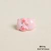 Resina tridimensional pequeno porco gordo porco rosa fofo acessórios de joias diy ornamentos pequenos de mesa carro chaveiro boneca