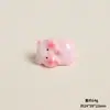 Resina tridimensional fofo fofo fofo fofo porquinho rosa porco gordo fofo acessórios de joias diy ornamentos pequenos criativos para mesa e carro