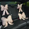 Apoyacabezas y Soporte Lumbar para Coche Lluvia Azul, Almohada Cervical Creativa para Coche Estilo Chino, Universal para Todas las Estaciones, Respaldo de Asiento de Coche y Almohada Lumbar