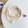 Cachecol para Bebê Outono e Inverno Estilo Coreano Desenho Animado Algodão Puro Cachecol Triângulo para Bebê Cachecol de Inverno à Prova de Vento para Bebês e Meninas