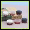 Caixa de embalagem cor marrom 10g creme caixa redonda PS frasco de boca larga 10ml frasco de pomada marrom frasco de teste de máscara capilar 10ml