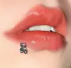 Urso Fofo de Aço Inoxidável Unha de Lábio Dentes Internos Novo Estilo Unha de Lábio Distintivo Comércio Exterior Brinco de Orelha Unha de Osso da Orelha Joia para Piercing