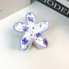 Design de Nicho Transfronteiriço Grampo de Cabelo de Frangipani Impresso em UV Pequeno Fresco e Fofo Grampo de Cabelo de Flor Acessórios de Cabelo para Mulheres Venda por Atacado