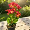 Planta en Maceta Adelfa Transfronteriza Bonsái Hoja de Camote Pequeño Flor Artificial Falsa Planta Verde Decoración de Escritorio Sala de Estar Arreglo de Flores Falsas