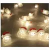 Colgante de Navidad sujetador lámpara de alambre de cobre para ancianos muñeco de nieve copo de nieve cabeza de ciervo caja de regalo muleta colgante de lámpara de alambre de cobre ambiente festivo