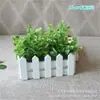 Conjunto de Flores Artificiais em Vaso Madeira Eucalipto Cerca de Madeira Bonsai Planta Verde Decoração de Casa Casamento Feriado Janela de Exposição