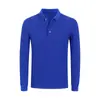 Camisa Polo Camiseta de Manga Longa Roupas de Trabalho Masculinas Roupas de Grupo Respiráveis Femininas Cor Sólida Gola Lapela Ferramenta Logo Bordado Estampado
