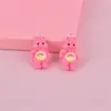 Brincos de pingente de urso fofo em resina colar pingente DIY urso fofo