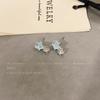 Pendientes sencillos y exquisitos de perla de estrella azul para mujer, pequeños y con diseño de sentido, pendientes modernos que combinan con todo y de alta calidad para mujer.