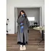 Abrigo de lana gris para mujer, nuevo estilo coreano otoño e invierno 2026, corte holgado, elegante y sofisticado, abrigo de lana estilo Hepburn