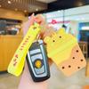 Porta-moedas de Silicone de Porco de Chá de Leite Fofo Bolsa para Armazenamento de Fones de Ouvido Chaveiro Pingente Carteira Mini Criativa para Crianças
