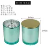 Taza de vidrio electrochapado para vela DIY hecha a mano casera recipiente para vela de aromaterapia de cera de soja Portavelas decoración taza vacía venta al por mayor
