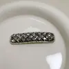Pinza Bb Brillante de Color Caramelo con Diamantes Completos, Pinza Lateral de Lujo Ligero, Pinza Exquisita para Flequillo, Nuevo Pinza para el Cabello de la Frente para Mujeres