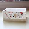 Caja de almacenamiento plegable de escritorio de estilo japonés Kulomi Yugui Dog, cesta de almacenamiento de papelería con forma de corazón para estudiantes y niñas, caja pequeña