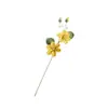Flores artificiales de ganchillo hechas a mano, flores decorativas de un solo tallo tejidas con hilo, adornos para escritorio del hogar, flores eternas, directo de fábrica