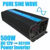 Inversor de Onda Pura 500W800W1000W1300W 12V para 220V Carro Solar Duplo USB Display