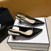 Sandalias Abiertas de Tacón Alto de Punta Fina Color Nude Estilo Francés para Mujer, Punta Cerrada con una Sola Tira y Tacón Grueso, Nuevo Modelo Primavera/Verano 2025