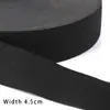 Elástico preto e branco com acabamento contrastante, cós elástico para calças, roupas e roupas de boneca, acessório DIY, poliéster elástico