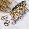 Plástico Acrílico Galvanizado UV 18*23 Dorado Hebilla de Enlace en Forma de U Sección de Cadena Adorno Accesorios Cadena para Bolso de Teléfono DIY