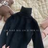 [en stock] Suéter de cuello alto para niña con forro polar 2025 Otoño e Invierno Nuevo para niños Niños Tejido de cachemira de una pieza engrosado