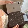 Funda estilo coreano de estrella marrón adecuada para funda de tableta Apple iPad Pro con ranura para lápiz, Air 8 anti-doblez, mini plegado en Y 10ª generación