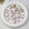 Ding Yi cuentas de tracing doradas retro luna fría destello fino cuentas acrílicas con agujero pasante cuentas sueltas cuentas con forma accesorios DIY