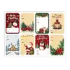 4 Tipos de Etiquetas Navideñas de Papel Kraft para Turrón, Etiquetas en Pieza Única de 2x3 Pulgadas en Blanco para Empaque de Regalos Hecho a Mano DIY
