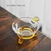 Infusor de Chá de Vidro, Conjunto de Chá Kung Fu, Conjunto de Chá de Vidro Resistente ao Calor, Infusor de Chá de Vidro Transparente, Porta-Chá, Separador de Água e Chá
