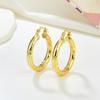 Brincos Femininos Retro Exagerados Cor Cobre Dourado Formato O Vazado Torcido Retenção de Cor 4 Brincos Vazados Étnicos